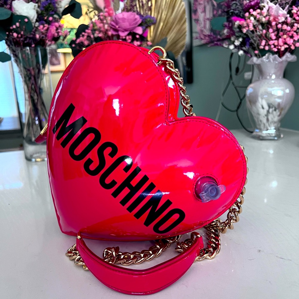 MOSCHINO Heart Shaped Logo Crossbody / Shoulder Bag - Picture 3 of 15